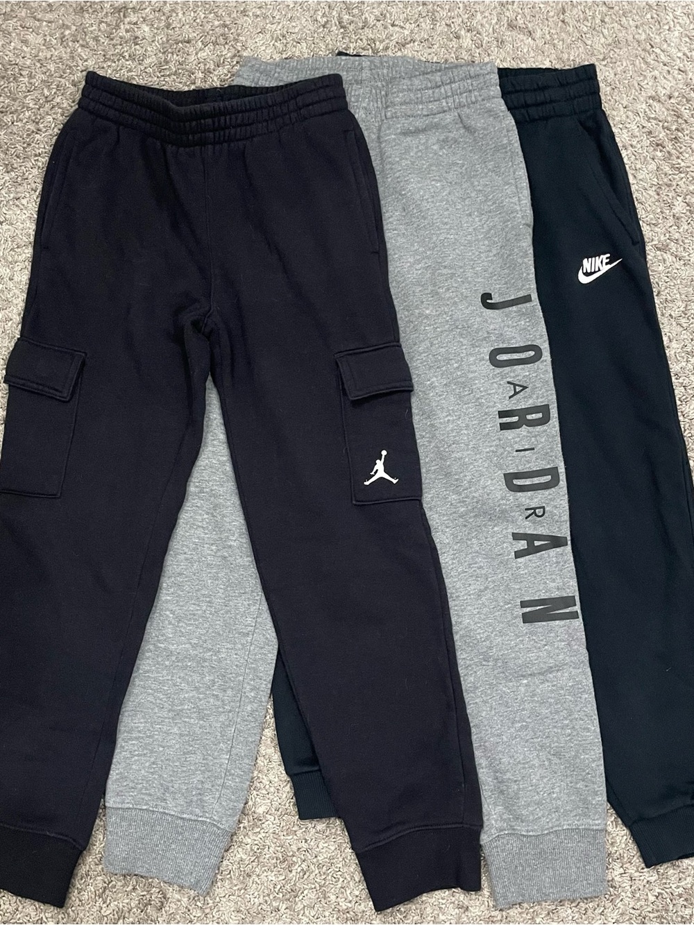 (3) Jordan & Nike Kids' Sweatpants - Black & Gray - Medium